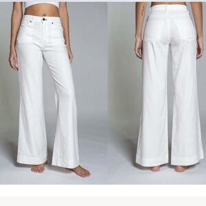 NEW ASKK NY Ivory Juniper wide leg Women's Jeans size 30